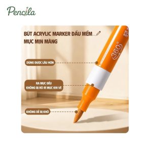 Màu Acrylic Marker đầu mềm,mực mịn màng